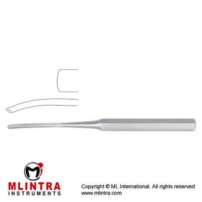 Hibbs Bone Gouge Curved Stainless Steel, 24.5 cm - 9 3/4" Blade Width 19 mm